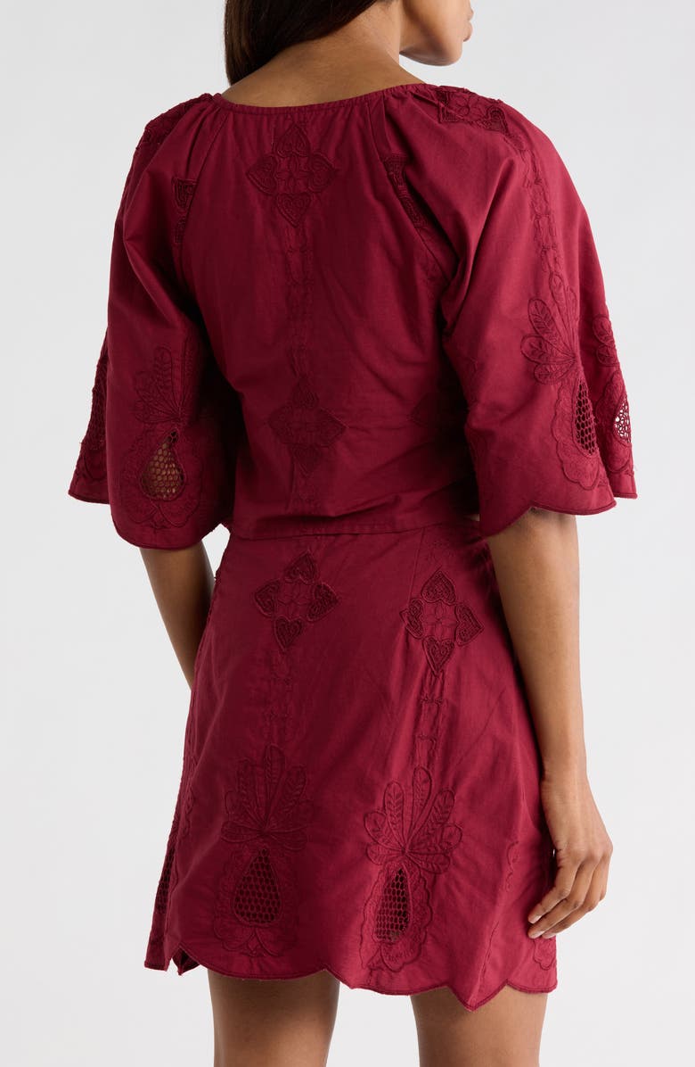 CIEBON Roxanne Crop Top, Alternate, color, Red