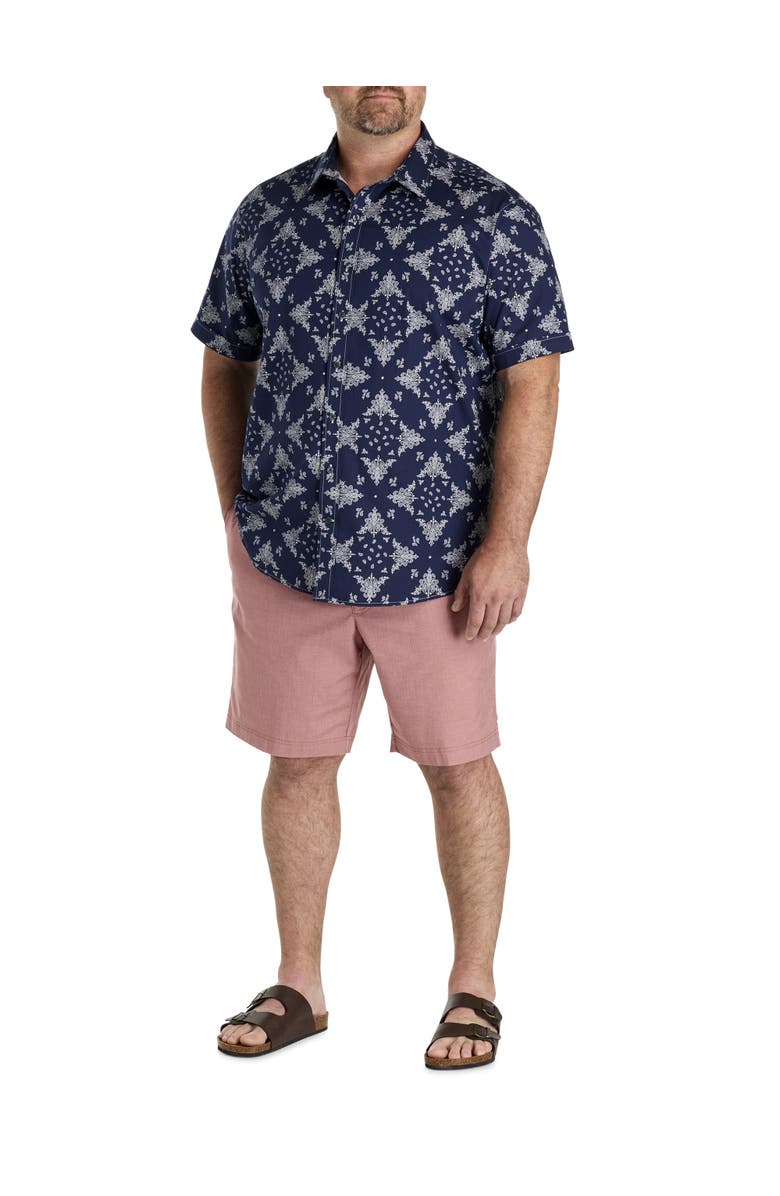 Synrgy by DXL Big & Tall Bandana Print Sport Shirt, Alternate, color, 