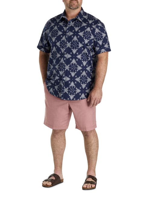 Synrgy By Dxl Big & Tall Bandana Print Sport Shirt