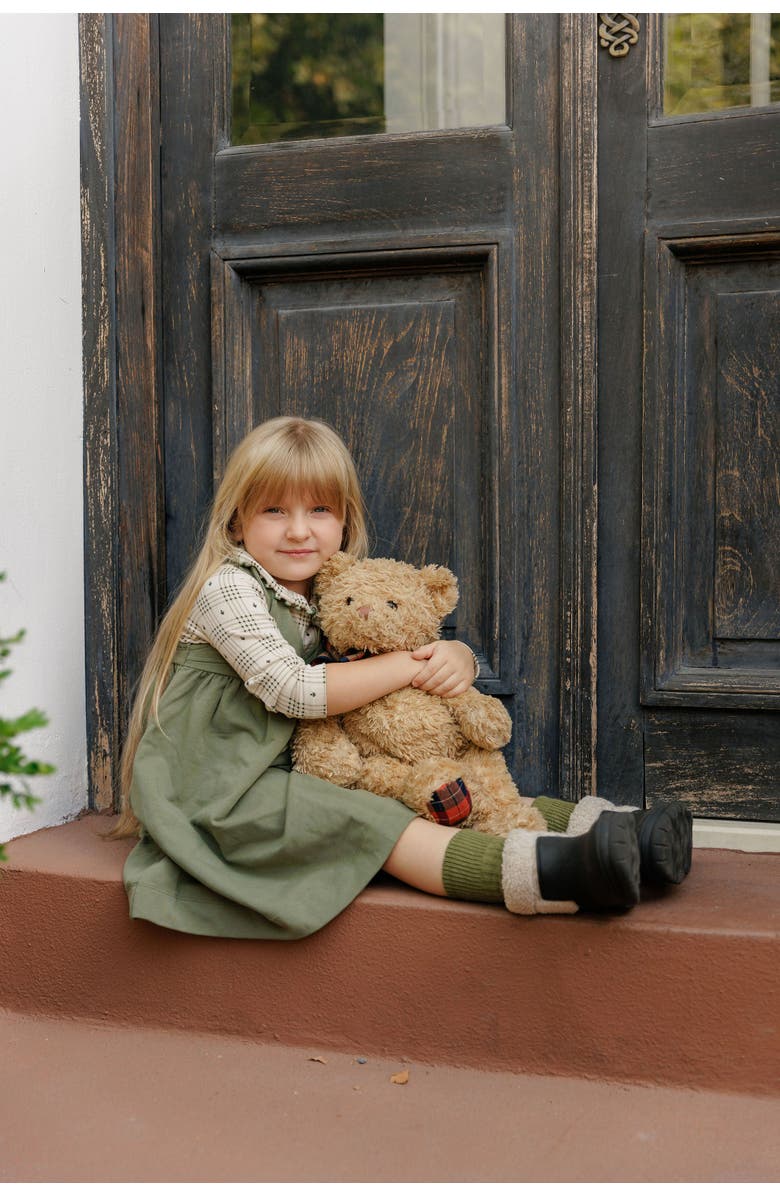 Ely's & Co. Cotton Floral Plaid Collection - Ruffle Neck Tee, Alternate, color, Tan