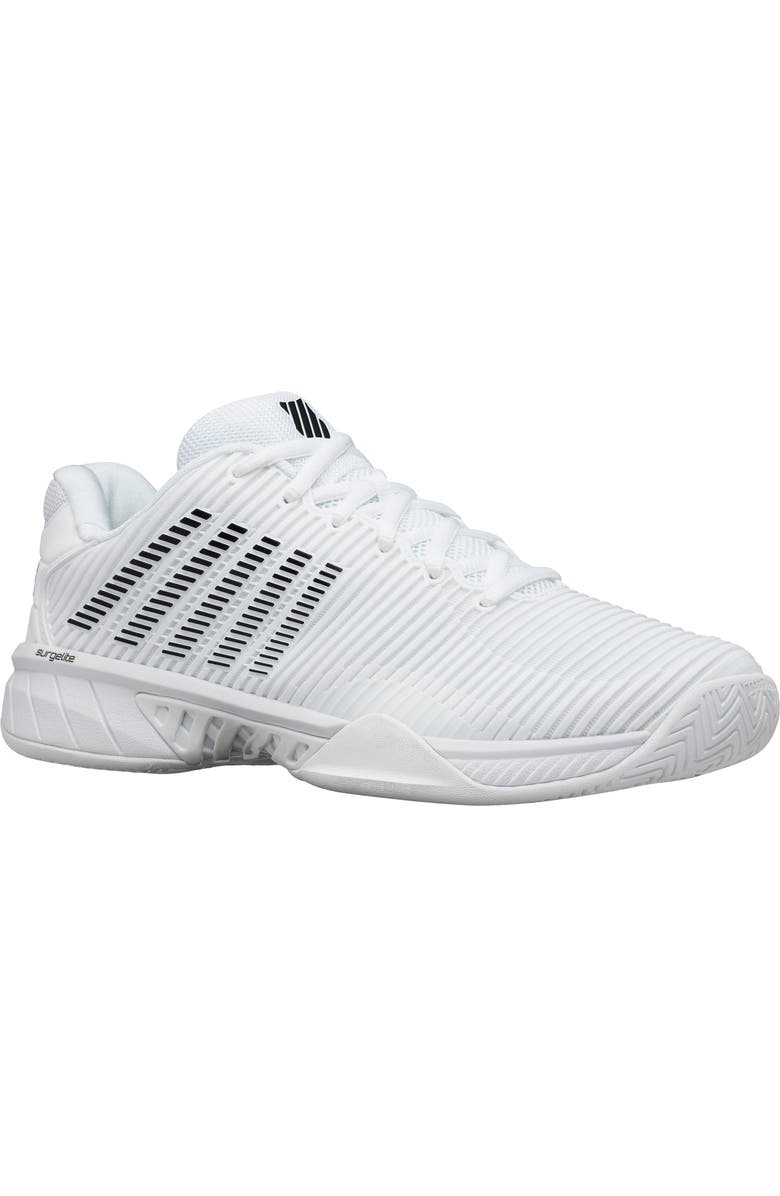 K-Swiss Hypercourt Express 2 Tennis Shoe, Main, color, White/ Black/ White