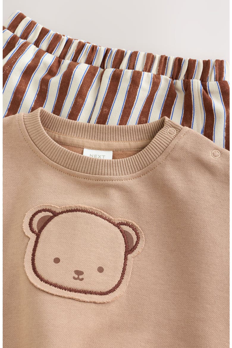 Kids' Bear Sweatshirt and Pants Set, Alternate, color, BROWN