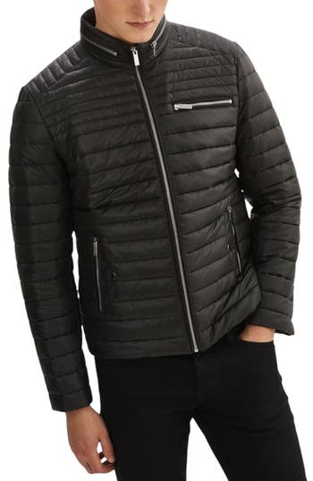 Regency Men's Lightweight Puffer Jacket In Black