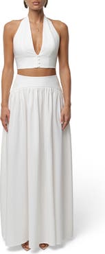 JLUXLABEL Haven Halter Crop Top 
Maxi Skirt Set