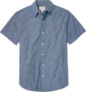 Bonobos Riviera Slim Fit Short Sleeve Cotton Chambray Button-Up Shirt
