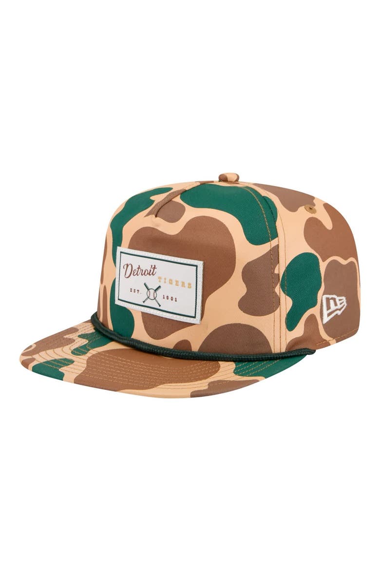 Men's New Era  Camo Detroit Tigers Duck 19TWENTY Adjustable Hat, Main, color, Camo