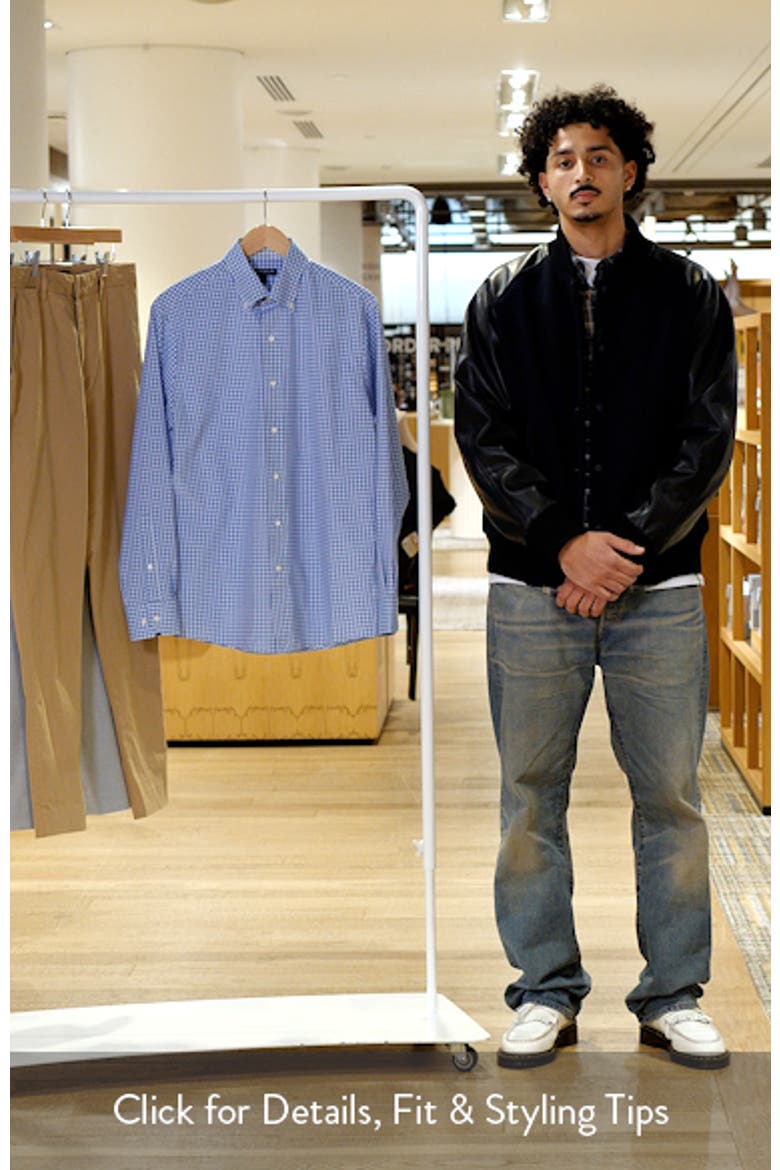 Bienville Tailored Fit Shadow Check Performance Poplin Button-Down Shirt video