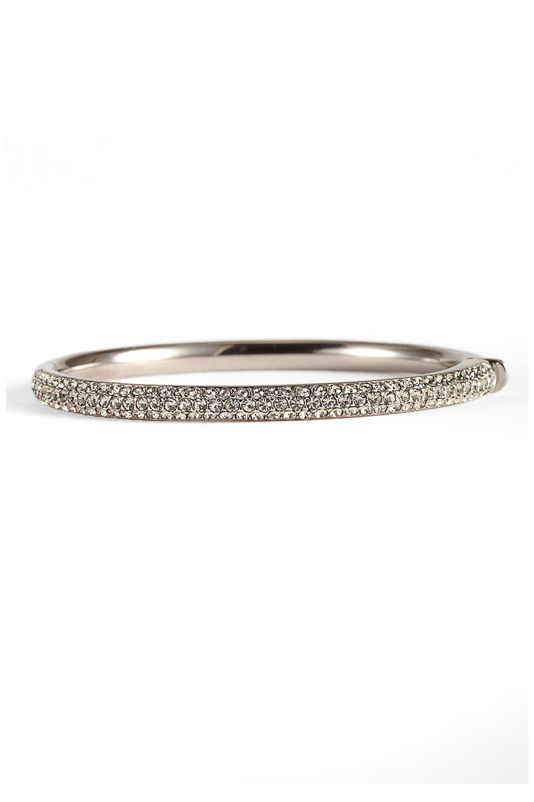 'Pavé Bombe' Hinged Bangle, Main, color, HEMATITE