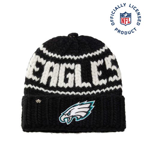 Black Eagles Nfl Beanie With Snap Cover
