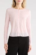 EDIT by JASON WU Crewneck Mesh Crop Cardigan