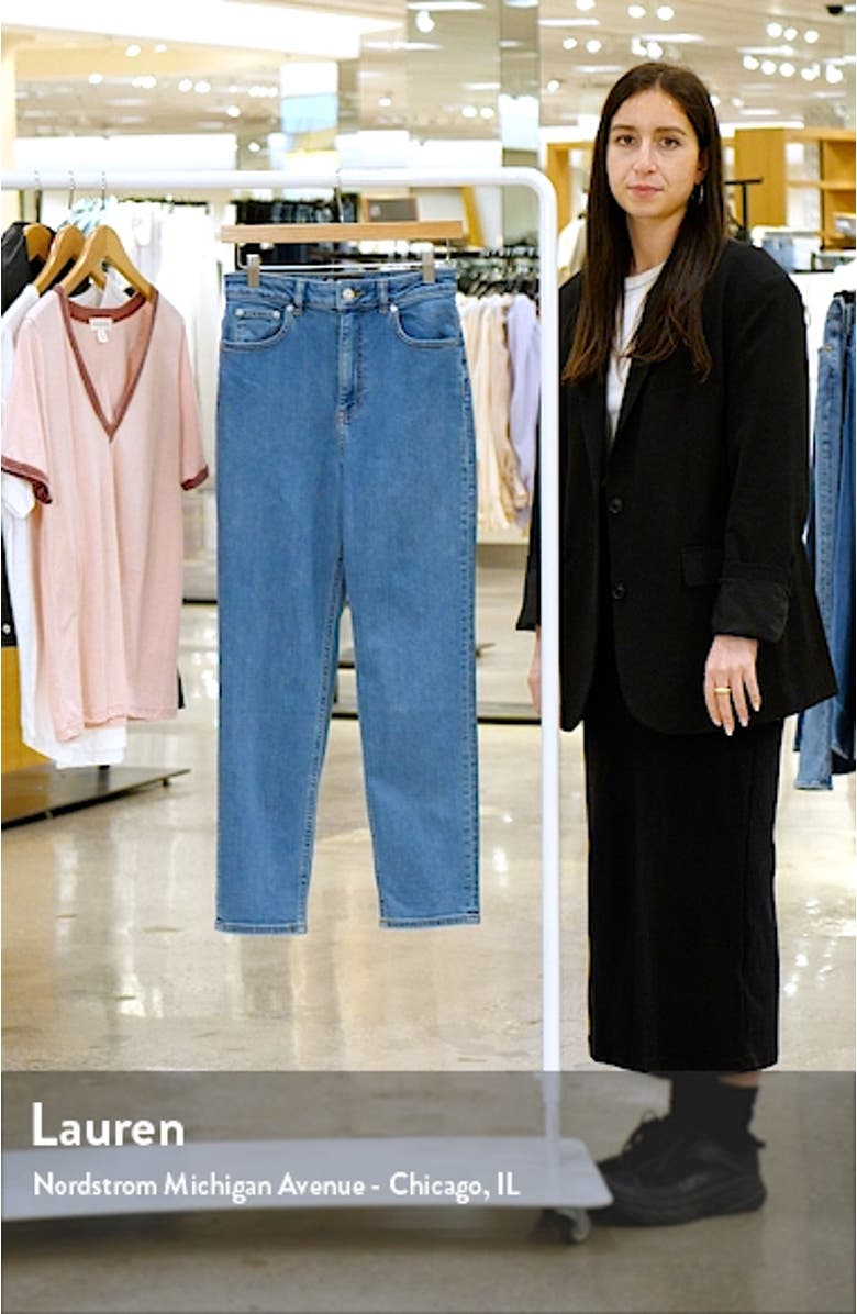 High Waist Slim Mom Jeans, sales video thumbnail