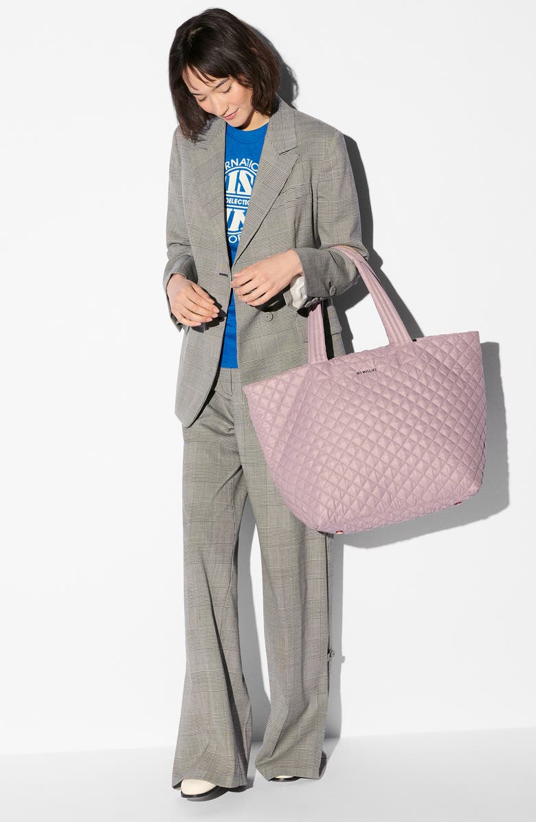 MZ Wallace Large Metro Deluxe II Diamond Quilted Nylon Tote, Alternate, color, Quail