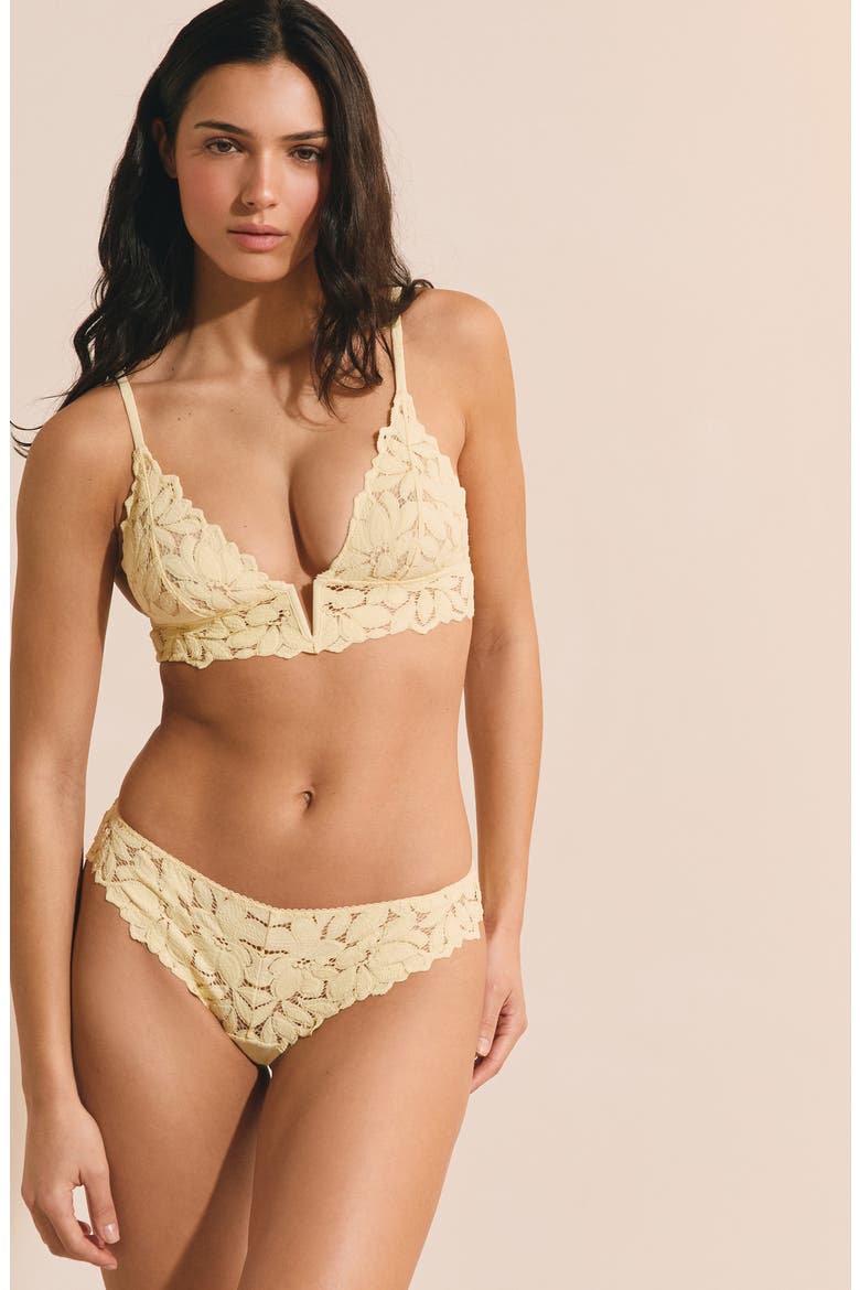 Celeste Lace Tanga Thong, Alternate, color, VANILLA
