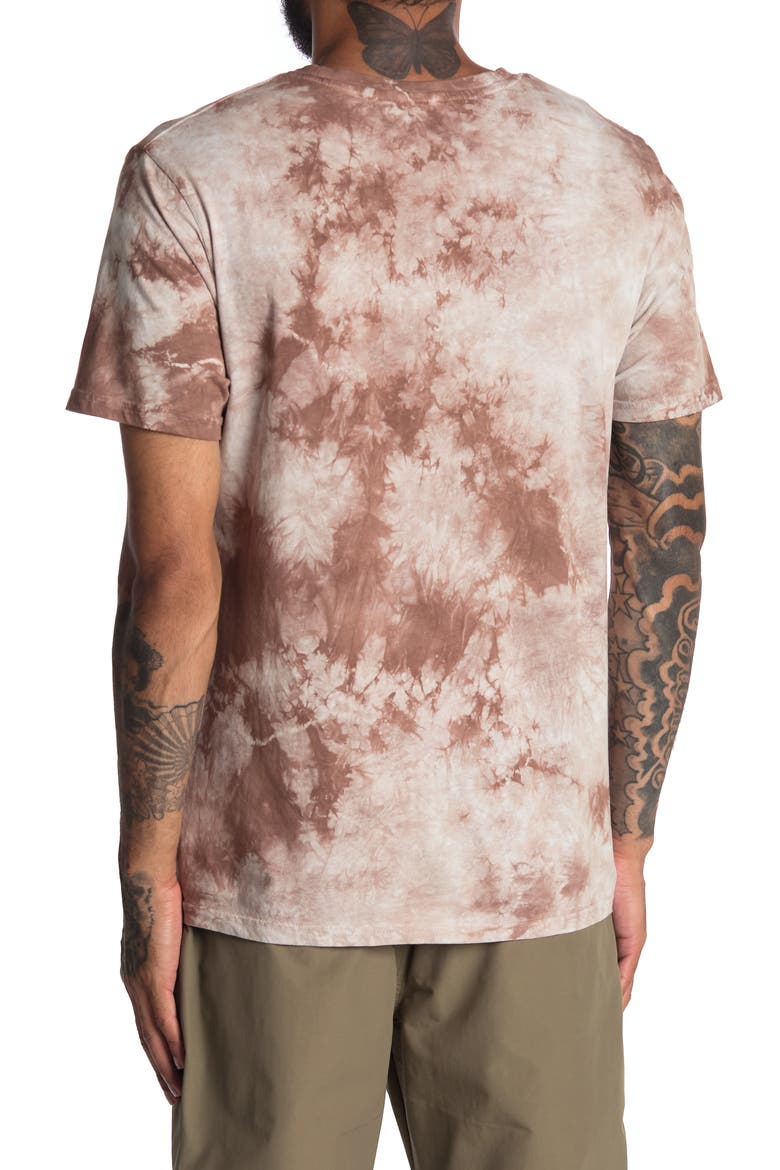 Tie Dye Crew Neck T-Shirt, Alternate, color, MOCHA