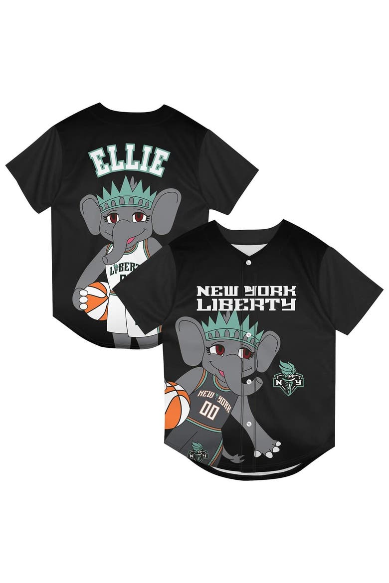 Preschool Outerstuff  Black New York Liberty Mascot Friend Mesh Fashion Jersey, Main, color, Black