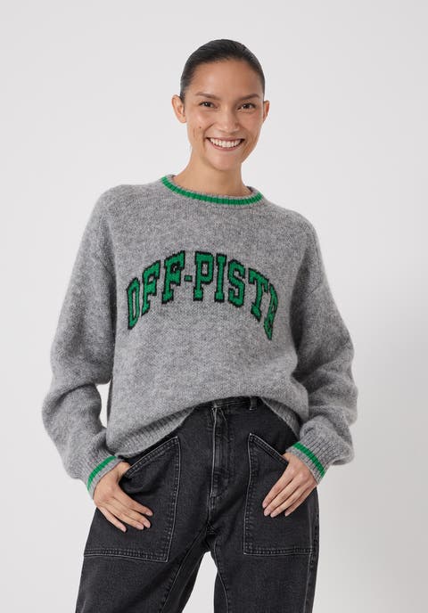 Ellis Wool Blend Off-Piste Motif Sweater