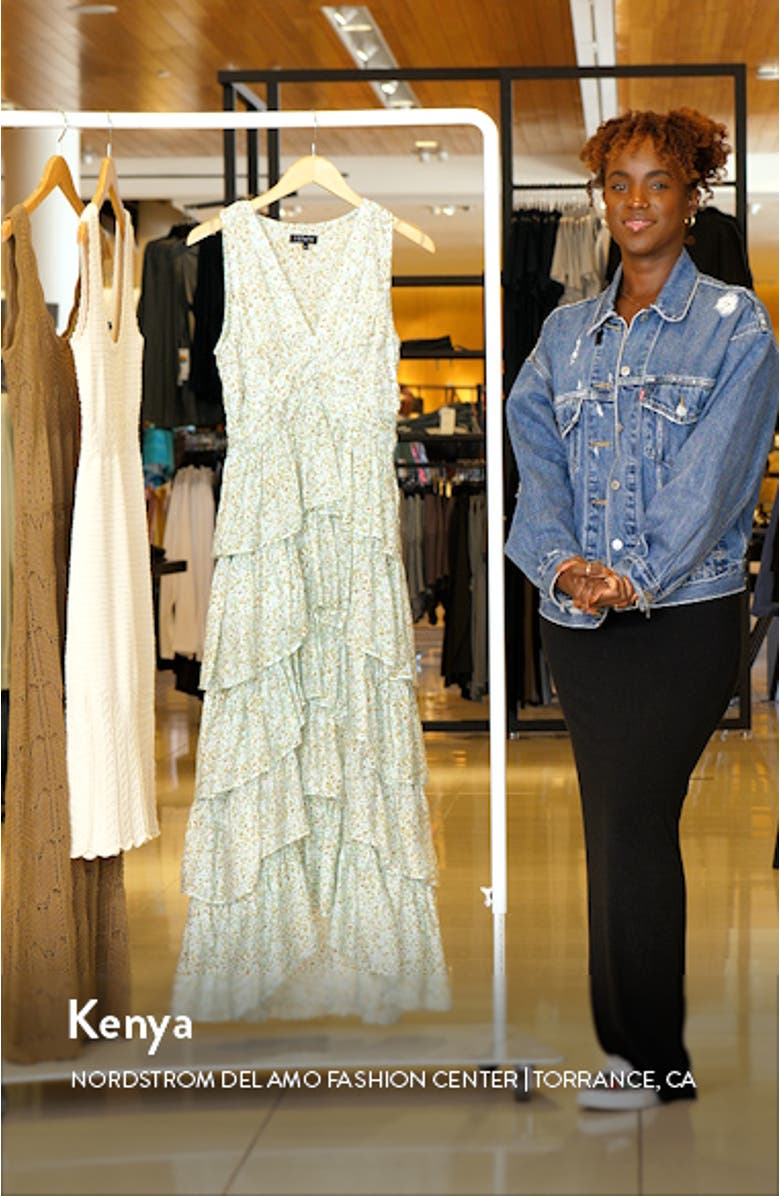 Cascade Floral Tiered Dress, sales video thumbnail