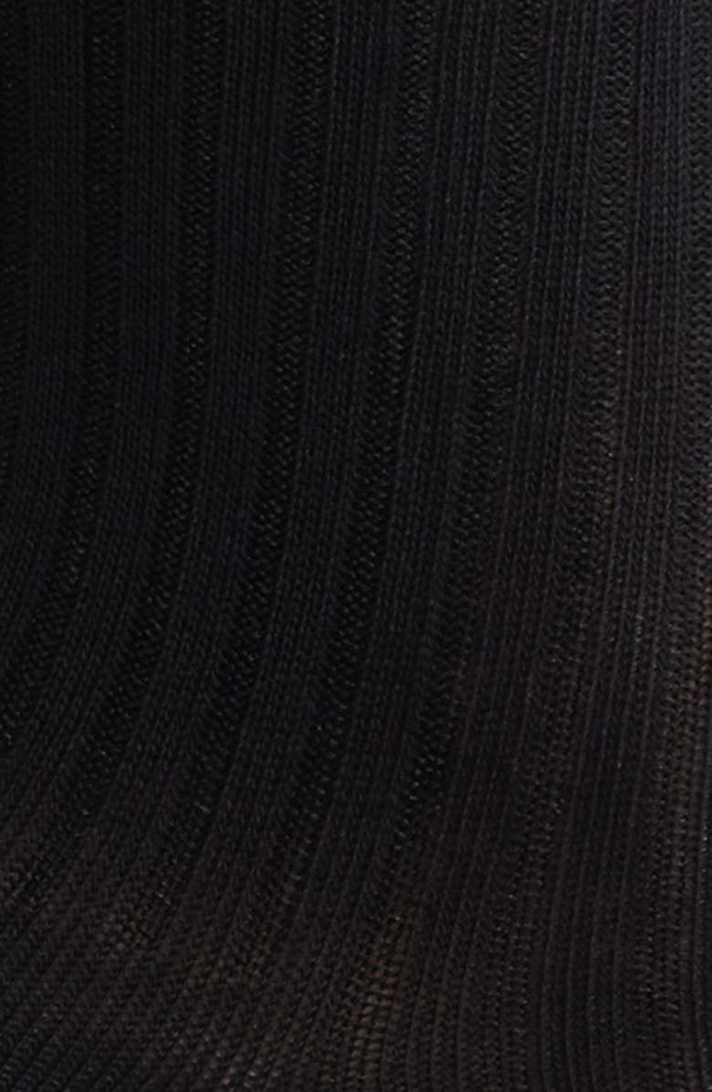 HIGH HEEL JUNGLE Crystal Heart Cutout Crew Socks, Alternate, color, Black