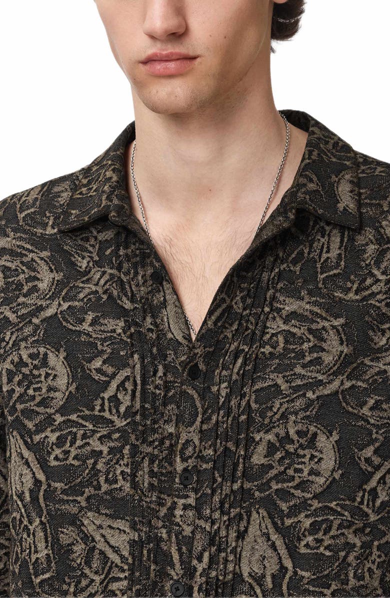John Varvatos Lucian Jacquard Button-Up Shirt, Alternate, color, 