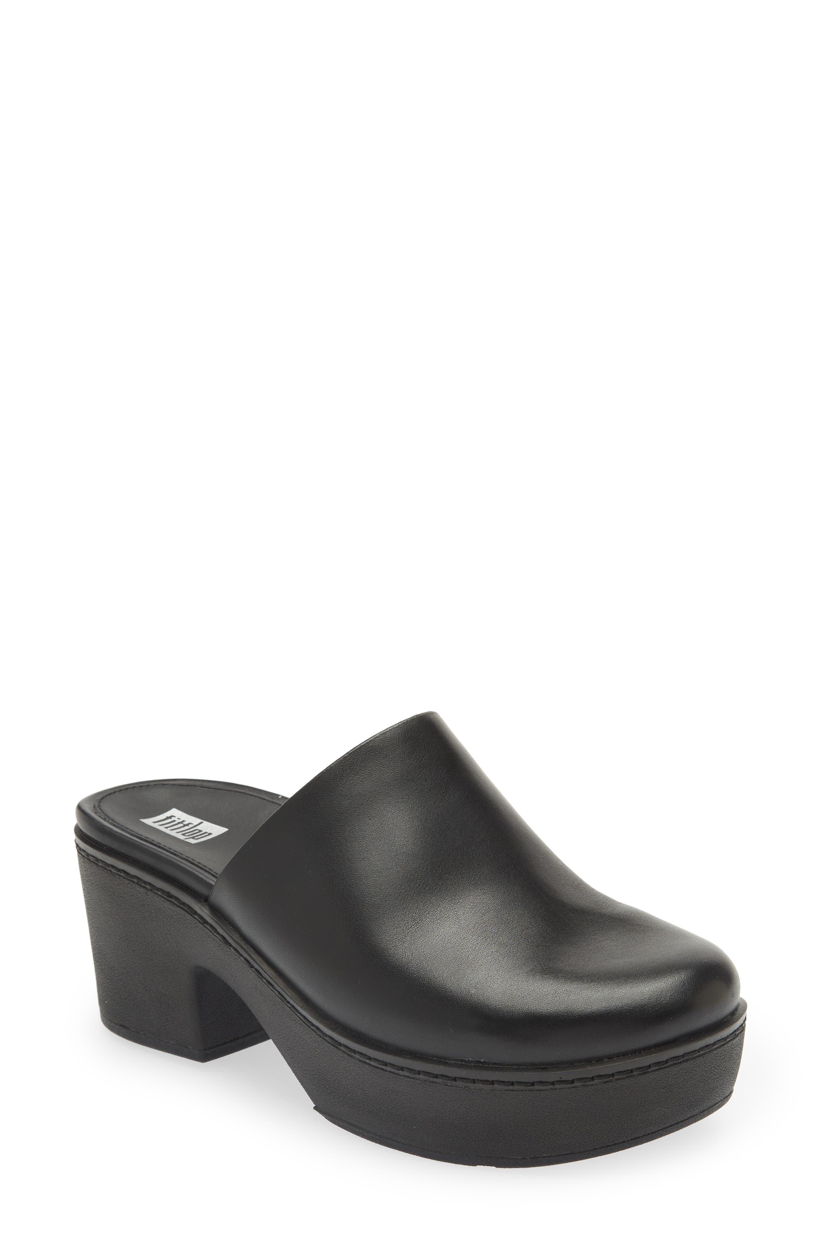 FitFlop Pilar Leather Platform Mule, Main, color, 