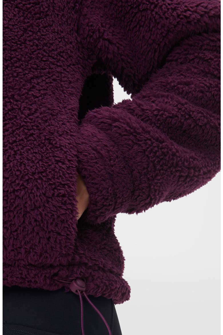 Canyon Front Zip High Pile Fleece Jacket, Alternate, color, PLUM PURPLE