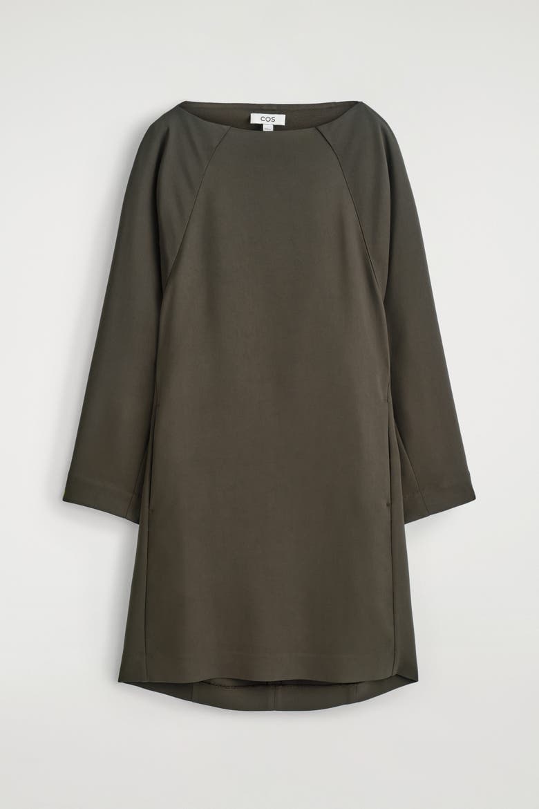 Sculptural Mini Dress, Main, color, BROWN