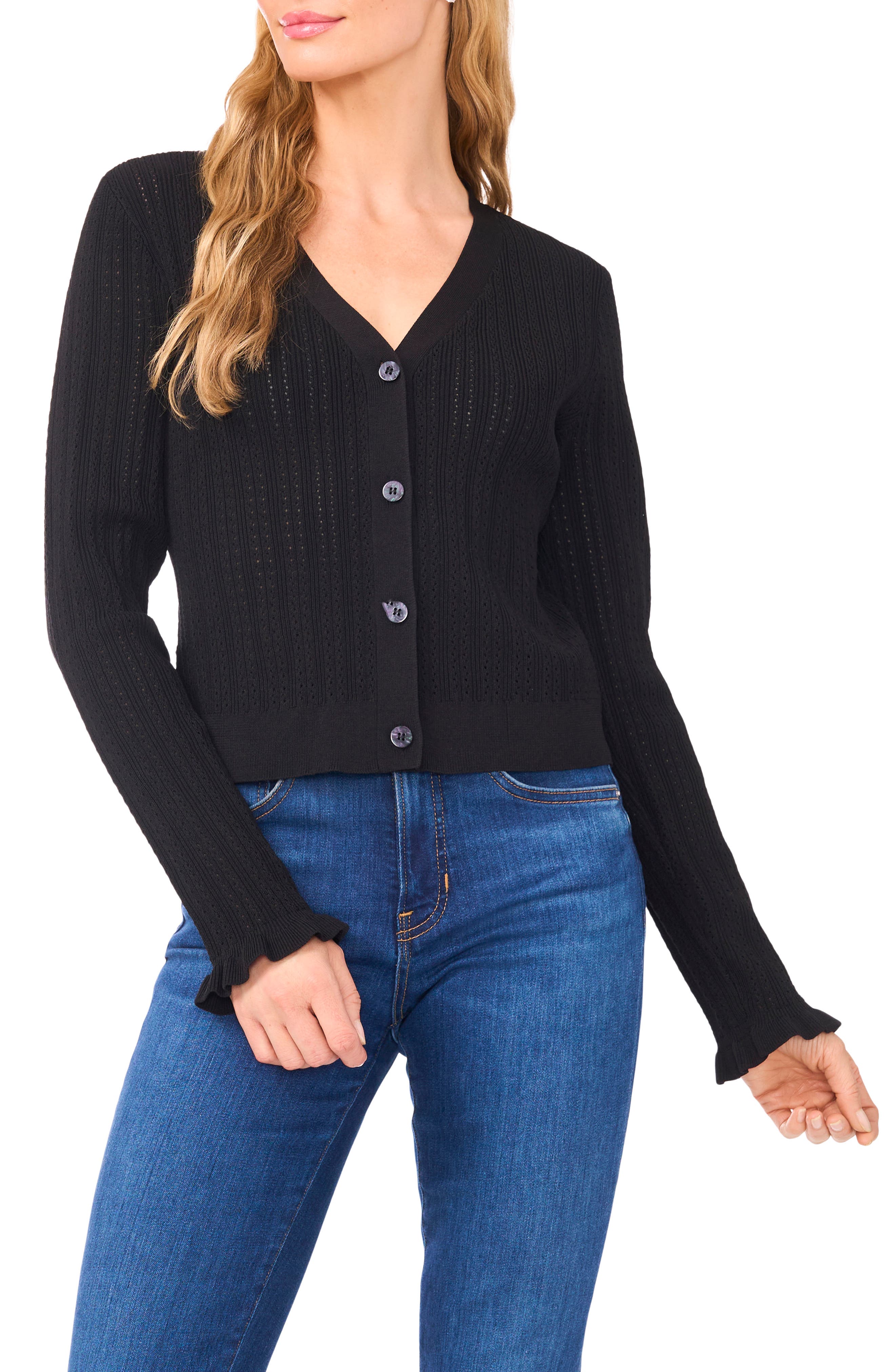 Pointelle Cardigan