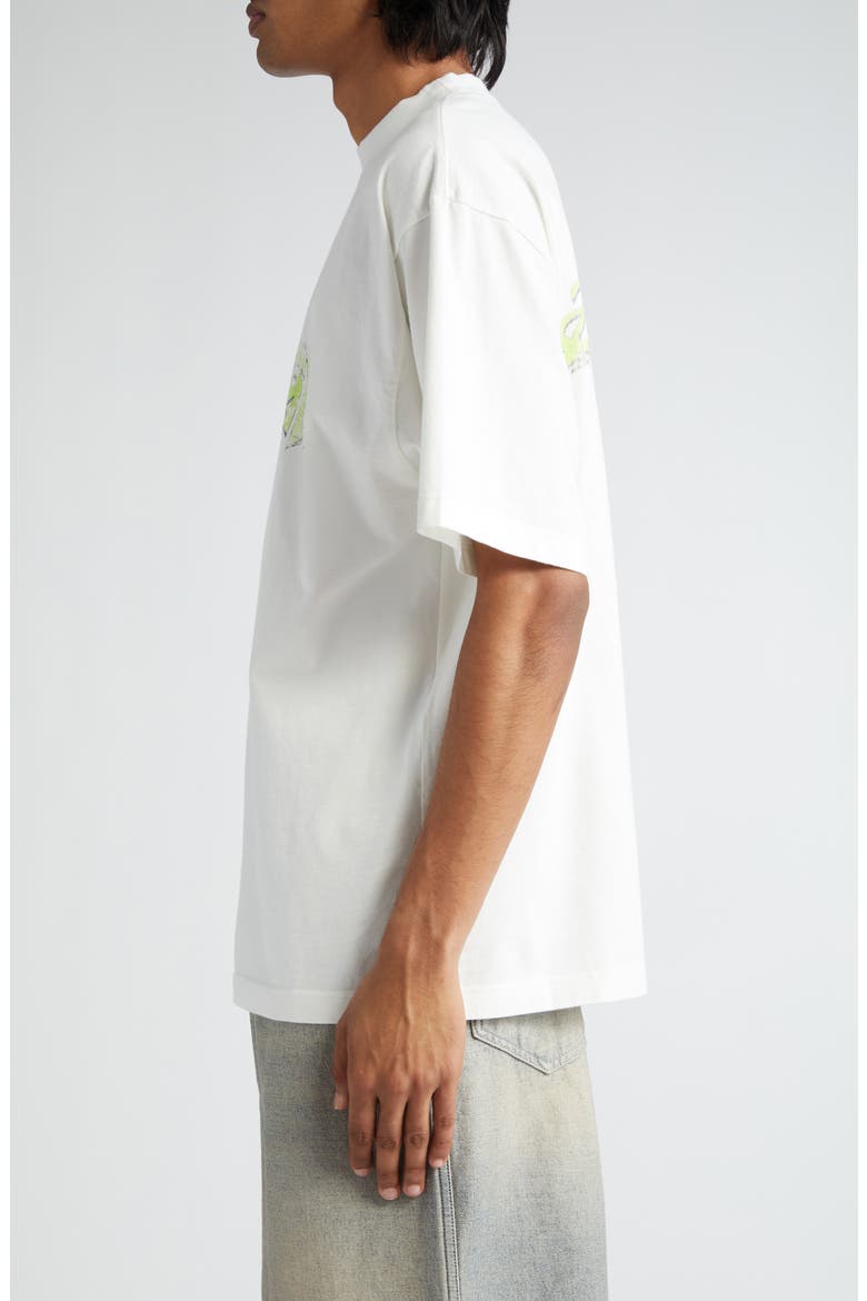 Lunar New Year Dragon Cotton Graphic T-Shirt, Alternate, color, WHITE/ GREEN