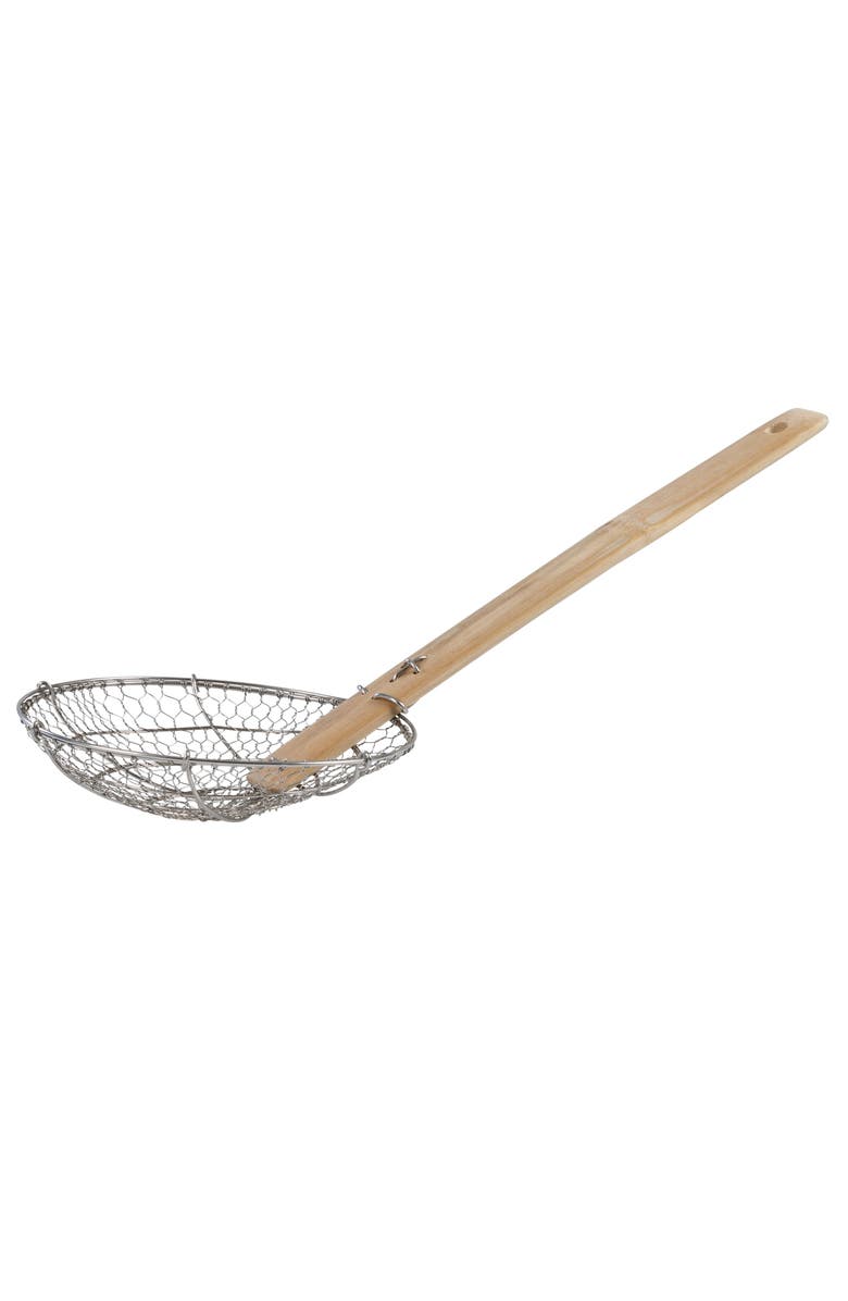 JOYCE CHEN Stainless Steel Spider Strainer, 7-Inch, Main, color, Bamboo