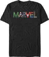 Marvel Men's Marvel Logo Hero Font  Graphic T-Shirt