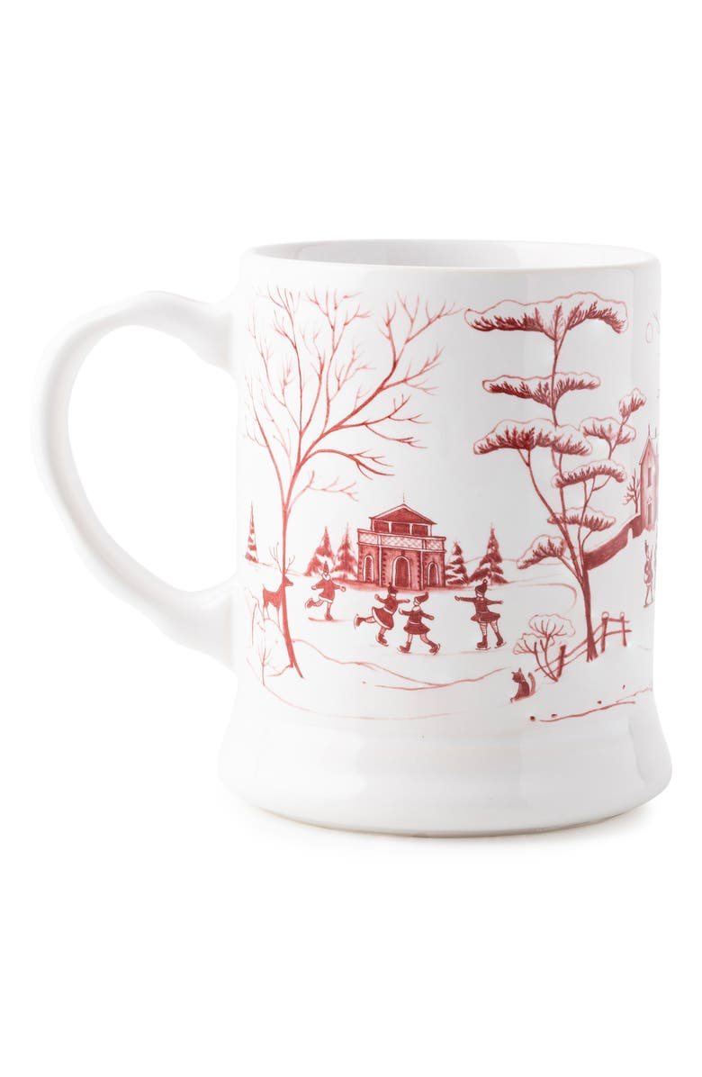 Juliska Ruby Ceramic Mug, Alternate, color, Ruby