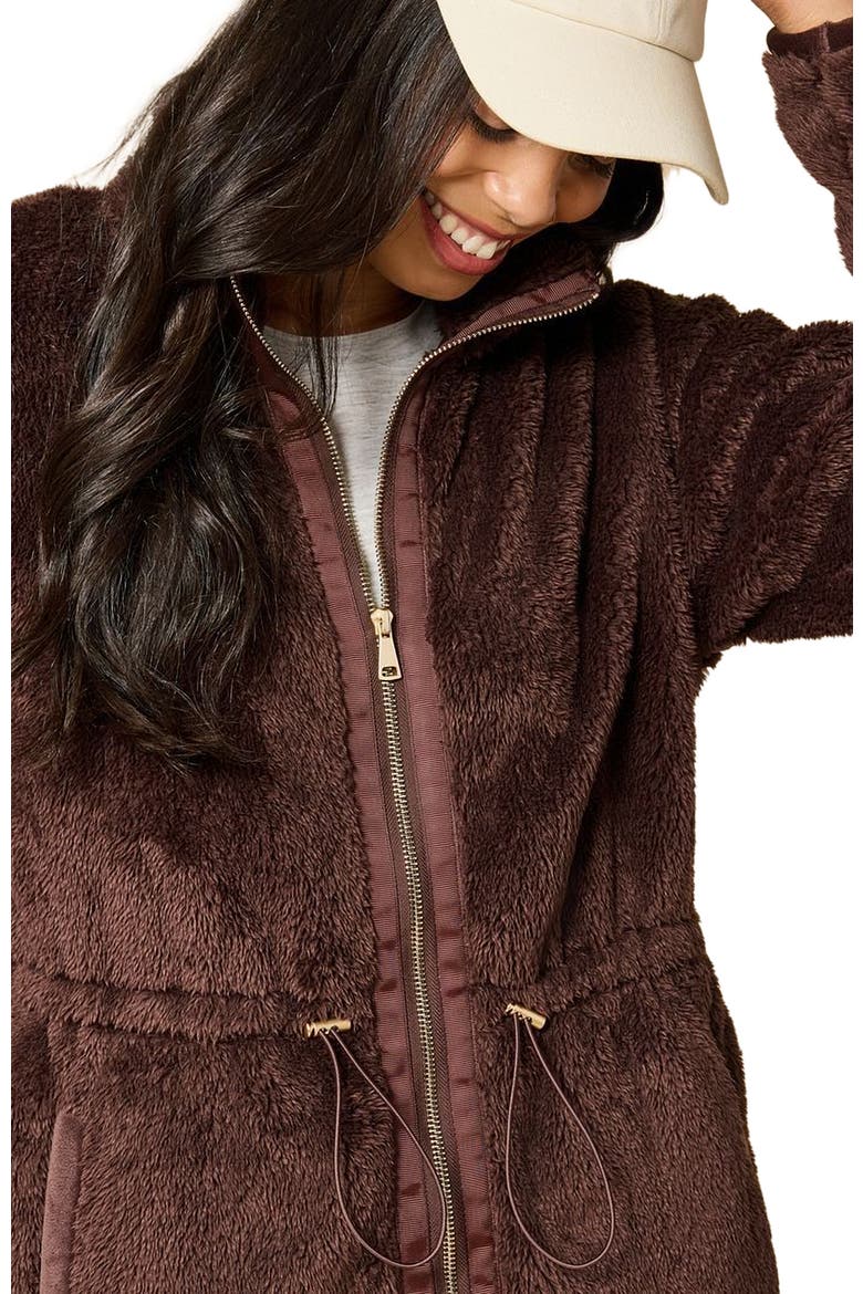 DreamPlush Two Way Zip Jacket, Alternate, color, Espresso