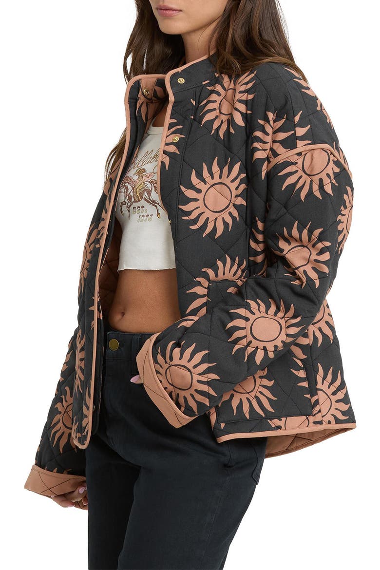 Folk Story Quilted Jacket, Alternate, color, BLACK SANDS