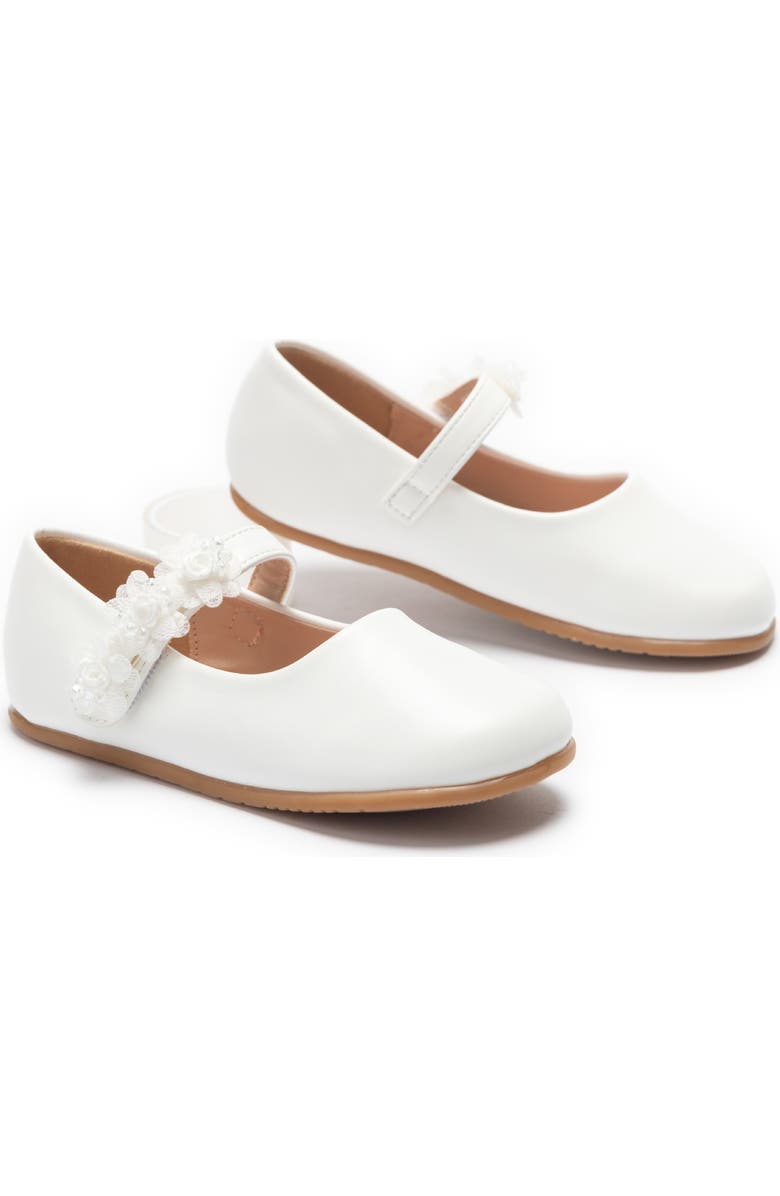 Tulleen Lyra Flower Shoes, Main, color, White
