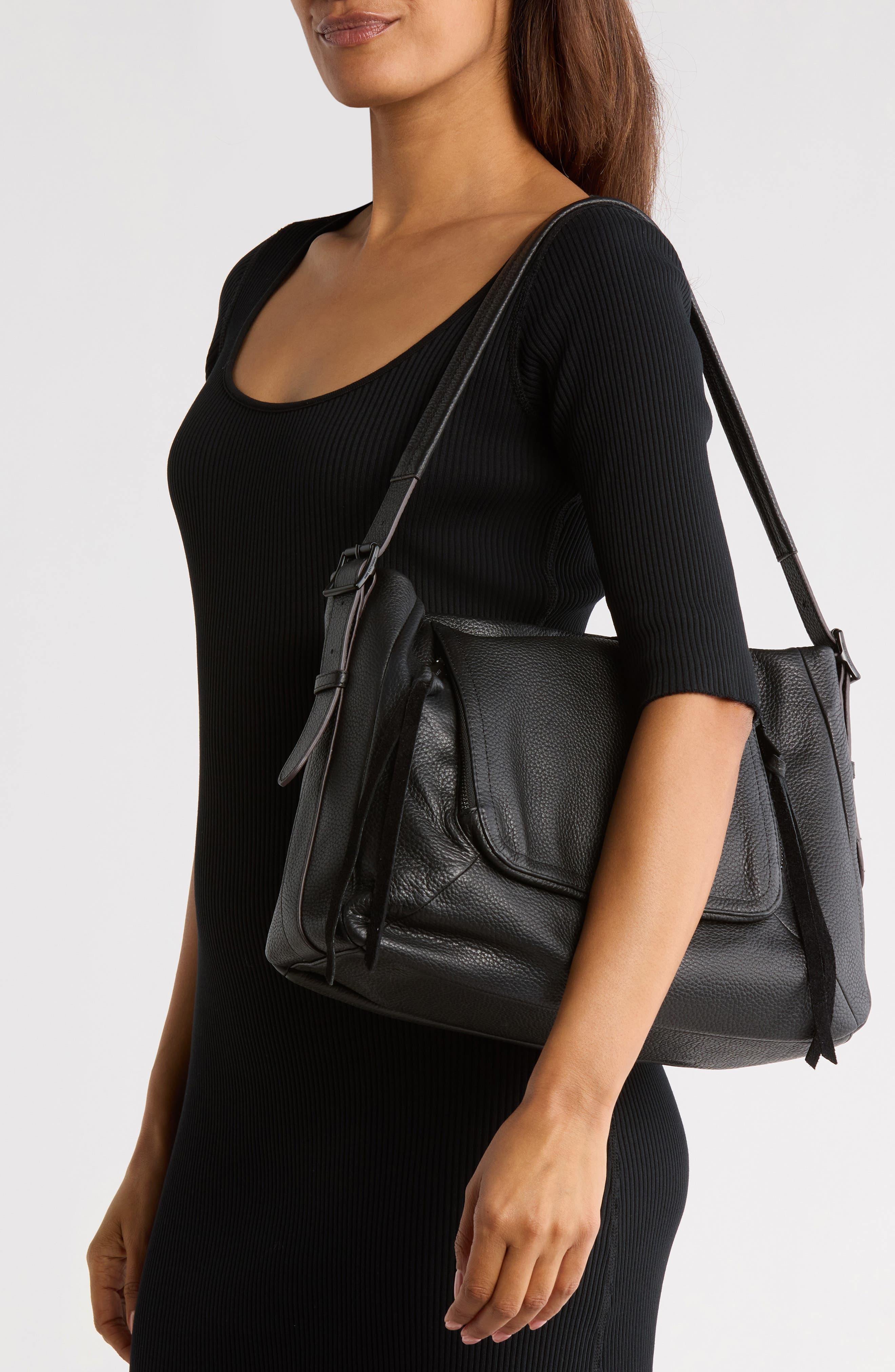 AIMEE Starling Shoulder Bag, Alternate, color, Black