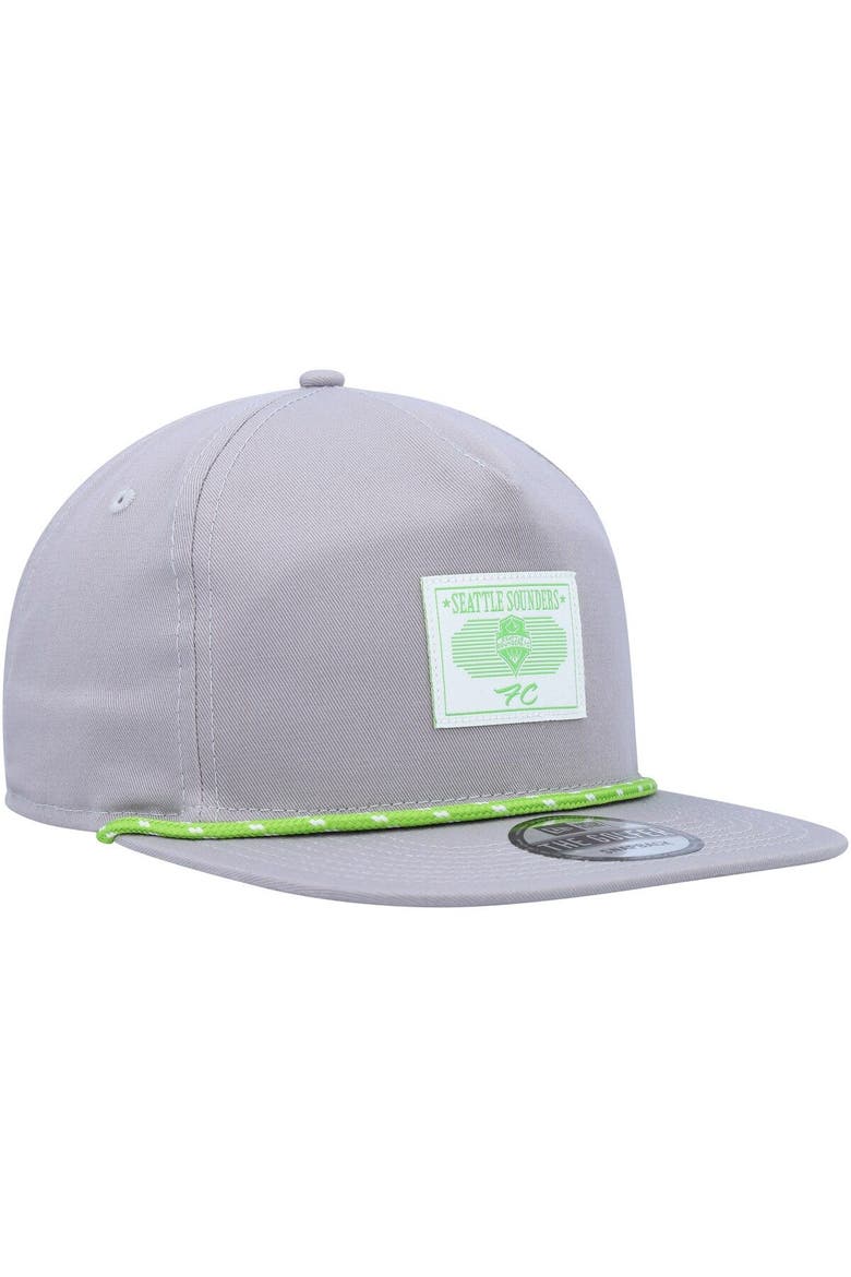 Men's New Era Gray Seattle Sounders FC Patch Golfer Adjustable Hat, Alternate, color, Gray