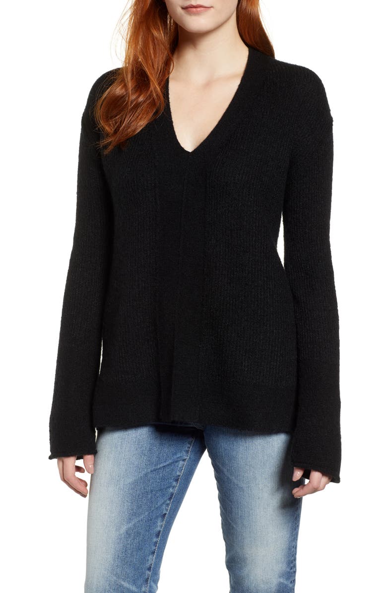 Caslon<sup>®</sup> V-Neck Sweater, Main, color, 