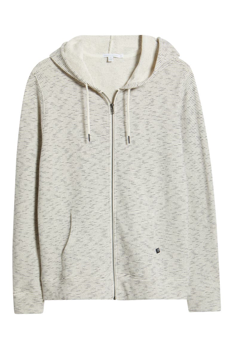 Jordyn Stripe Organic Cotton French Terry Zip Hoodie, Alternate, color, TAPIOCA/ STARGAZER