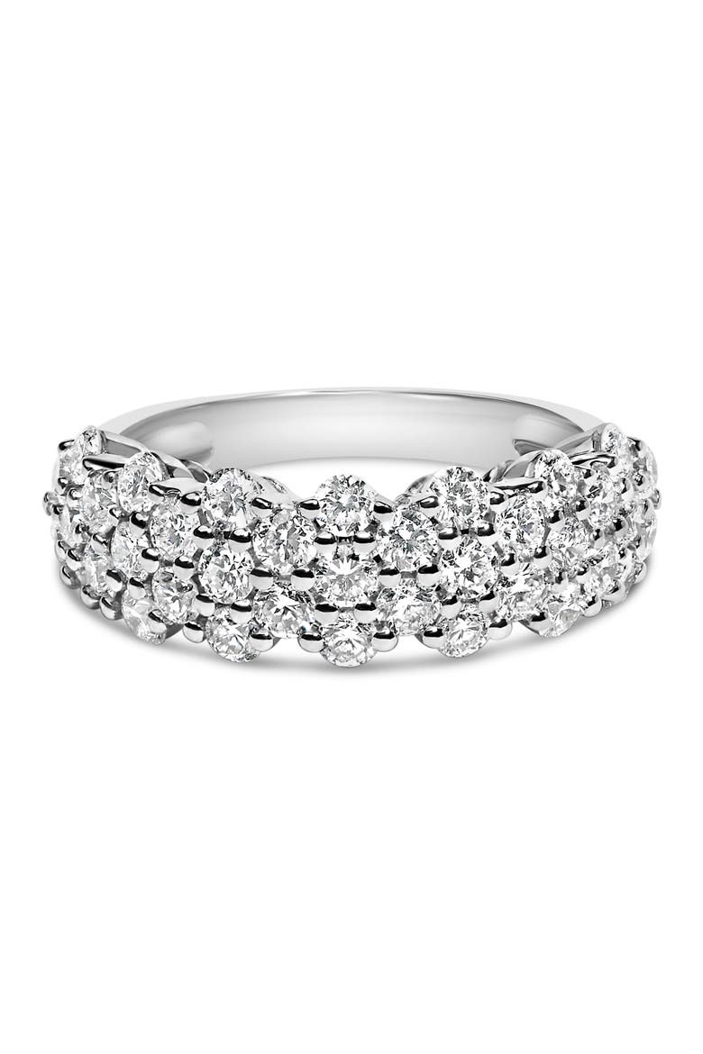 Silver 2.0 cttw Lab Grown Diamond Scattered Band Ring, Main, color, White