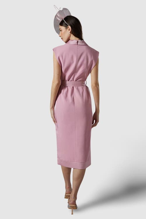 Coast Tux Satin Midi Dress In Pink