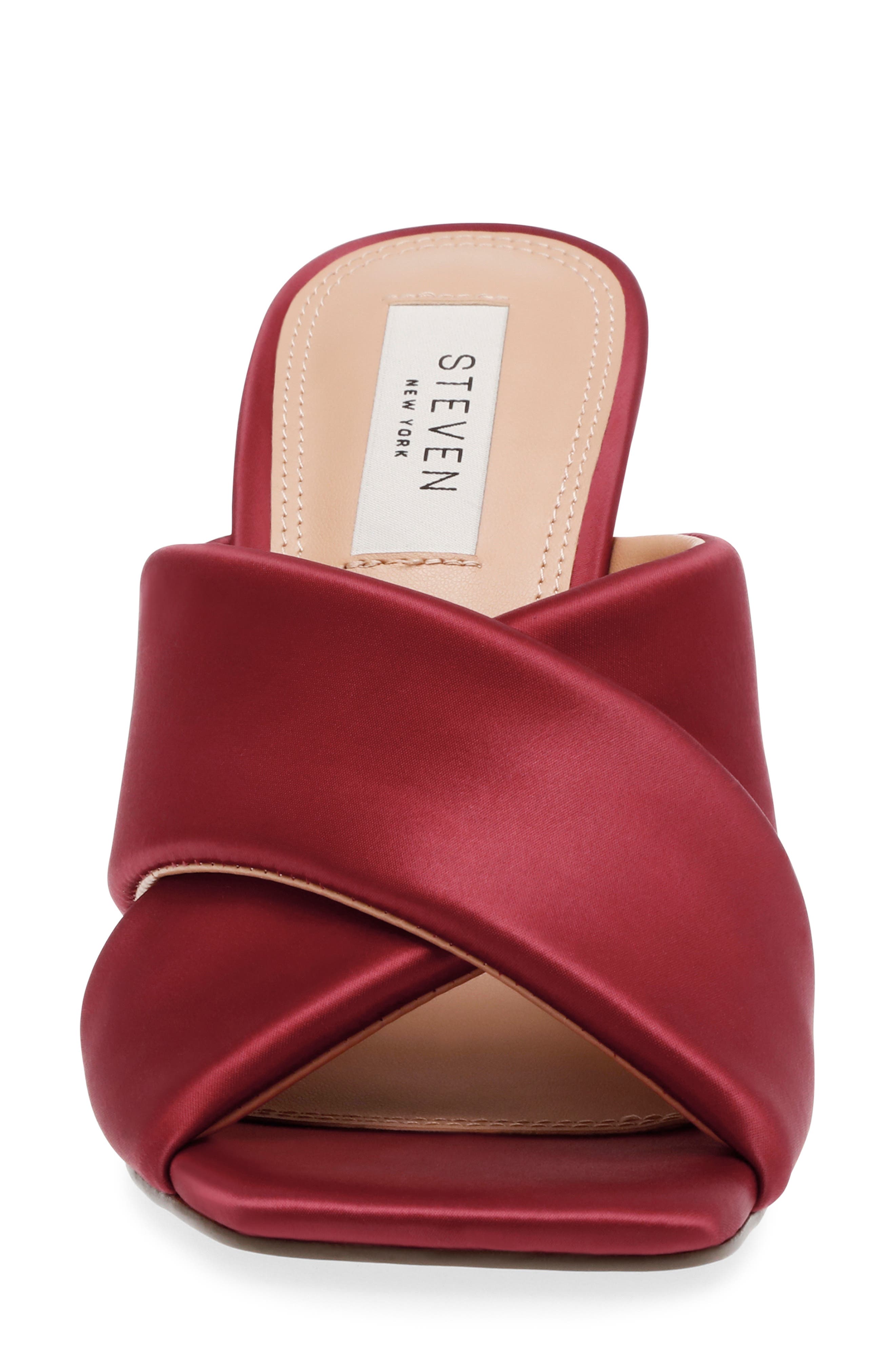Baga Heeled Sandal, Alternate, color, DARK RED