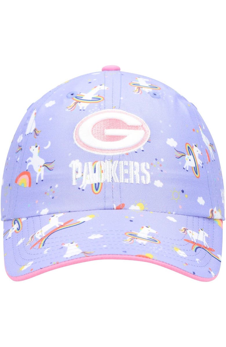 '47 Girls Preschool '47 Purple Green Bay Packers Unicorn Clean Up Adjustable Hat, Alternate, color, Purple