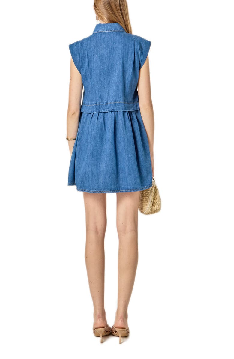 English Factory Denim Babydoll Mini Shirtdress, Alternate, color, Denim