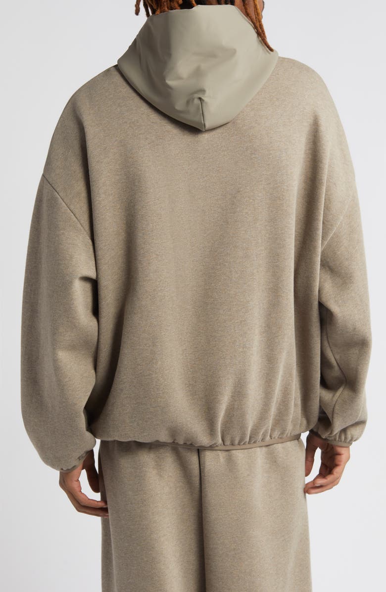 Fear of God Essentials Logo Oversize Fleece & Nylon Hoodie, Alternate, color, 
