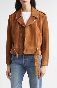 Nili Lotan Evel Suede Biker Jacket