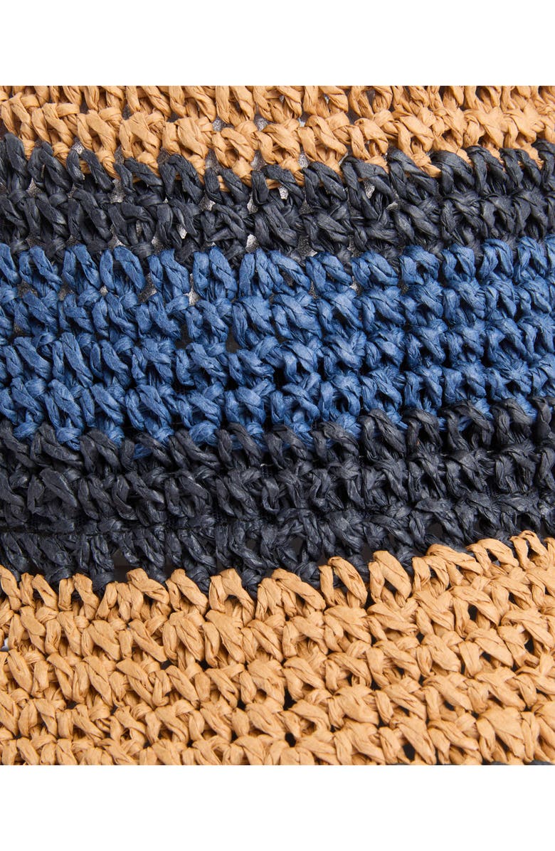 Barbour Josie Crochet Bucket Hat, Alternate, color, Indigo/ Tan/ Black