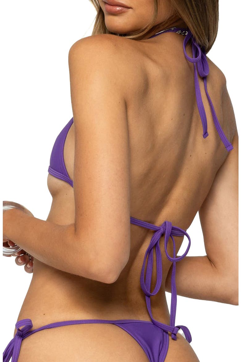 Maggey Micro Triangle Bikini Top, Alternate, color, PURPLE