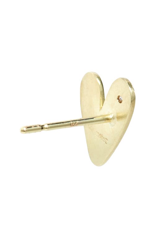 Meira T Diamond Heart Stud Earrings In Yellow