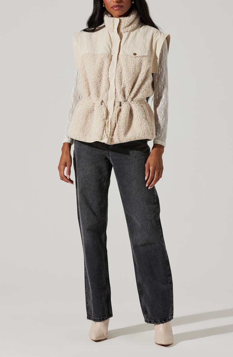 ASTR the Label Ivania Fleece Trim Vest, Alternate, color,