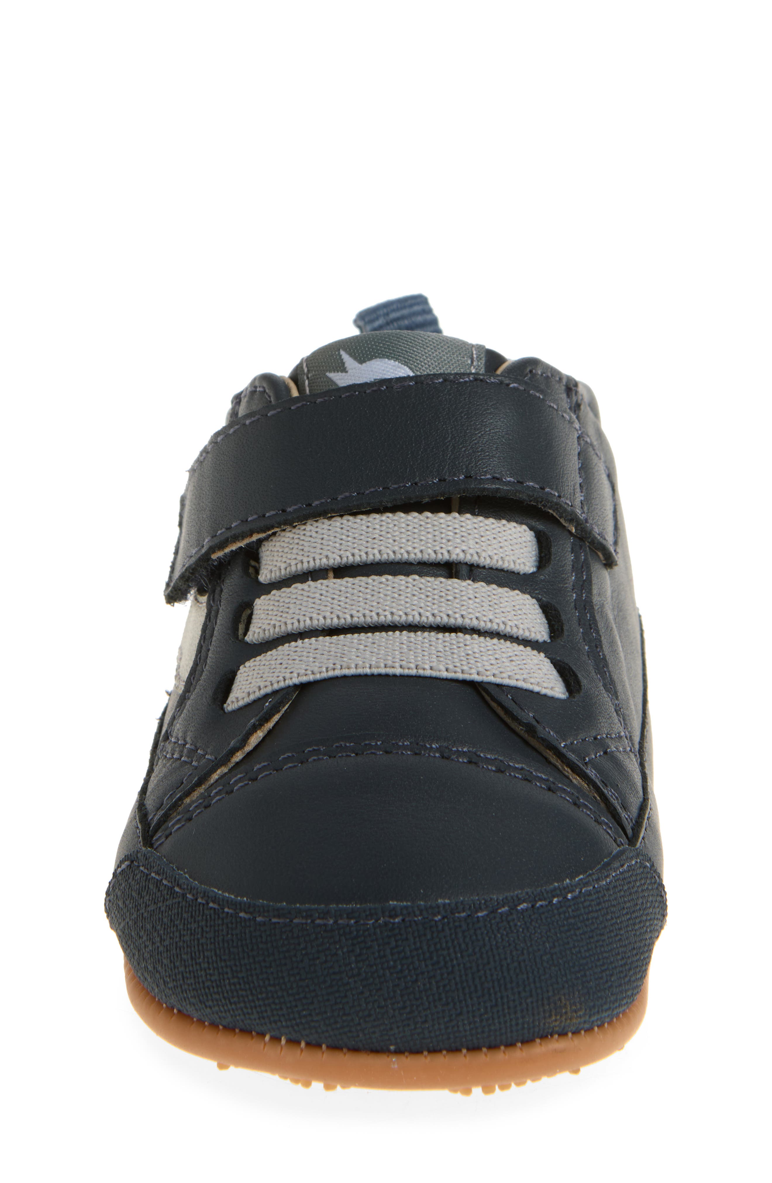 Kids' First Wave Leather Sneaker, Alternate, color, NAVY